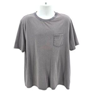 William Rast Mens XXL Shirt Organic Cotton Vintage Wash Gray Pocket T-Shirt